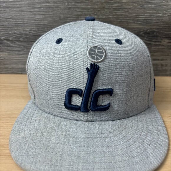 Washington Wizards Hat Cap Snapback Gray NBA Basketball New Era Adjustable - Picture 2 of 12